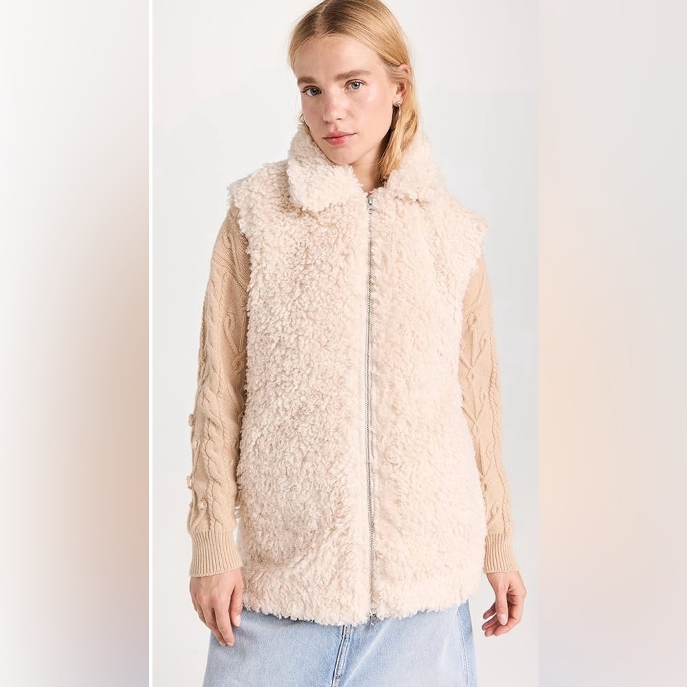 Rails Cream Shearling “Orion” Vest
